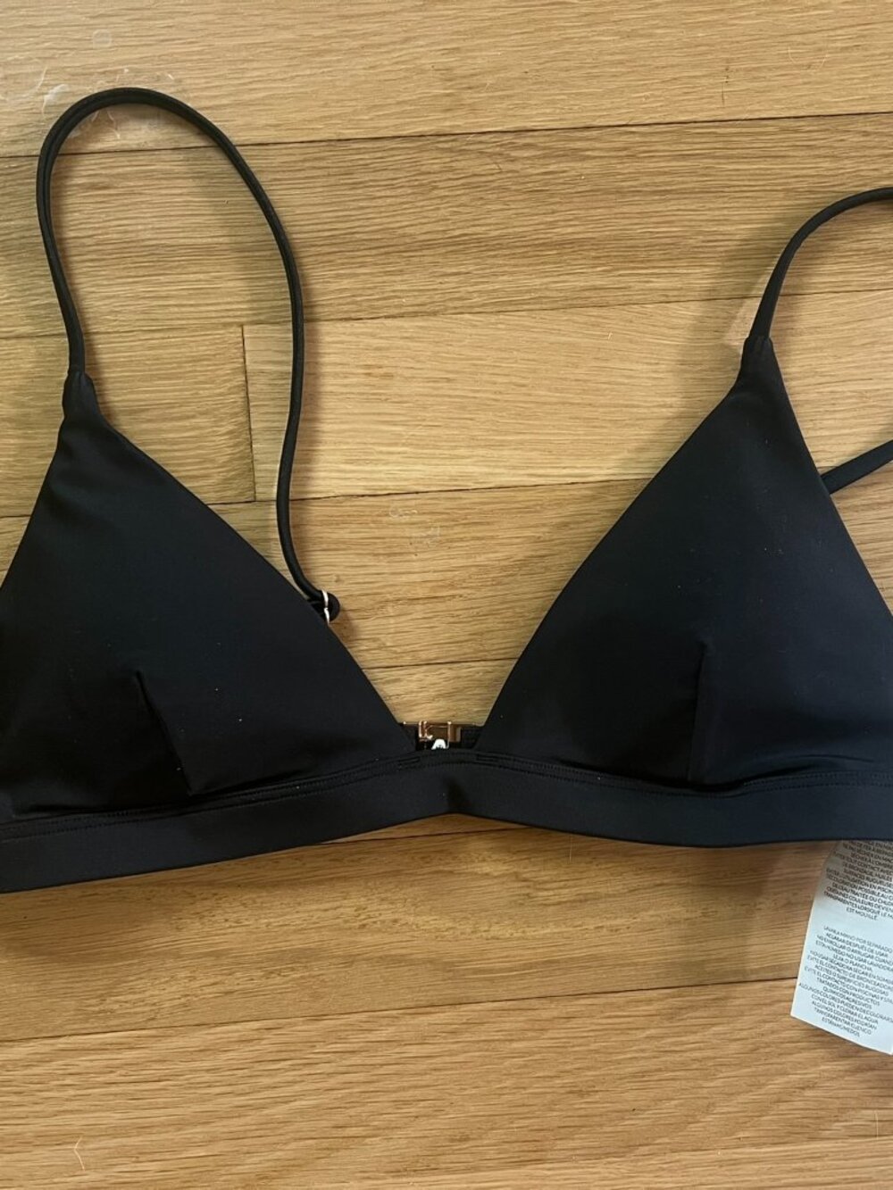 NWT Rhythm Classic Bralette Bikini Top black